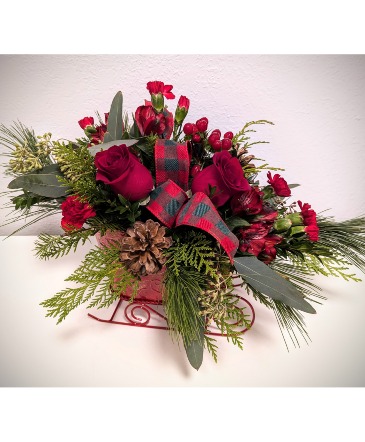 Country Sleigh Arrangement in Swanton, OH | Anything Grows Swanton