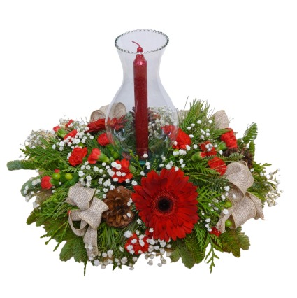 Country Style Christmas Centerpiece Floral