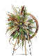 Country Wagon Wheel Wreath Silk Florals
