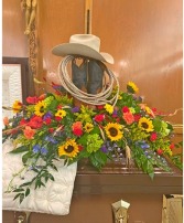 COWBOY CASKET SPRAY CASKET SPRAY Sympathy Casket Spray 