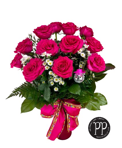 Cowgirl Pink Disco Roses Dozen 