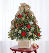 Cozy Cabin Holiday Flower Tree® Arrangement