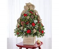 cozy cabin holiday flower tree    christmas