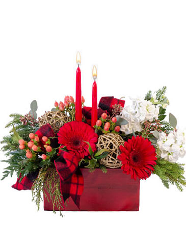 Cozy & Comfy Candle Centerpiece in Edson, AB | YELLOWHEAD FLORISTS LTD