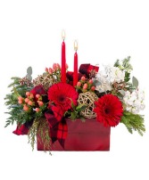 COZY & COMFY CANDLE CENTERPIECE Shown at $80.00