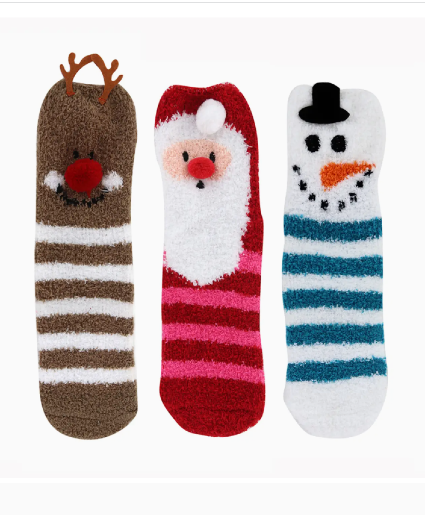 Cozy Cuties Fuzzy Holiday Sock 