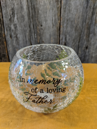Crackle glass bowl