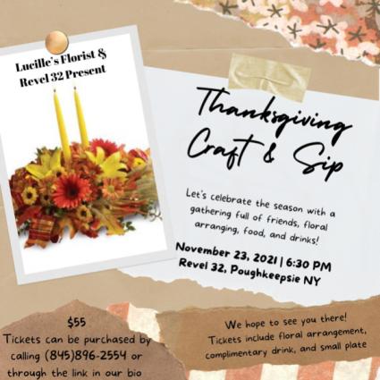 Craft and sip eventr Flower arrangement