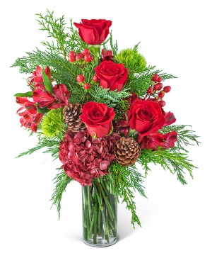 Cranberry Cascade Flower Arrangement