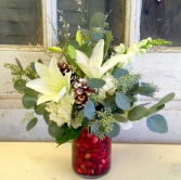 Cranberry Cheer Vase Arrangement
