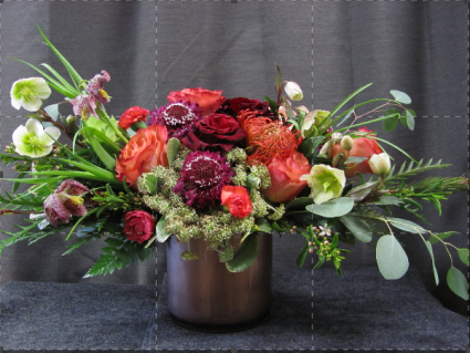 Cranberry Shades Vase