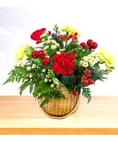 Cranberry Spark  Basket Arrangement