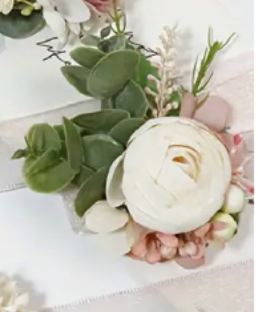 Cream Peony with Blush  Corsage Bracelet  in Newmarket, ON | FLOWERS 'N THINGS FLOWER & GIFT SHOP