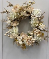 Cream Wreath Everlasting Silk