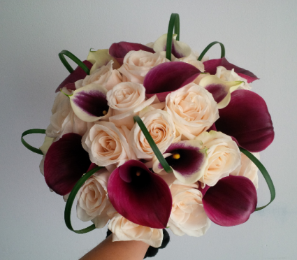 Creamy Plum Bridal Bouquet