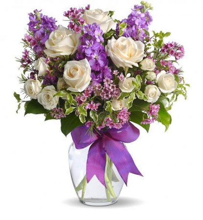 Creamy Purple Vase