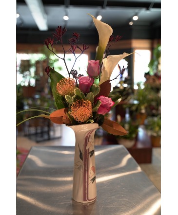 Creative Calla Lilies  One of a Kind Vase  in South Milwaukee, WI | PARKWAY FLORAL INC.