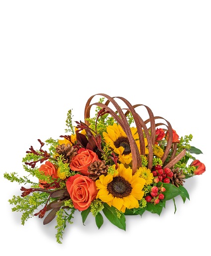 Creative Cornucopia Flower Arrangement