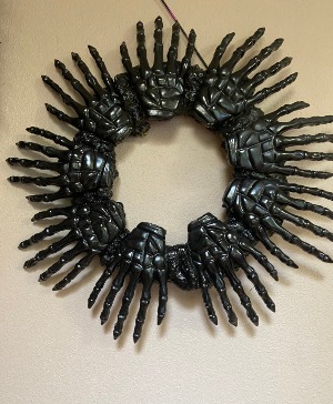 creepy hands 1 only created in store wreath