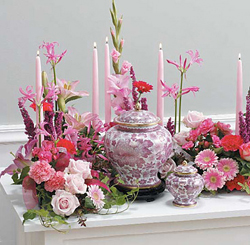 CREMATION FLOWERS URN