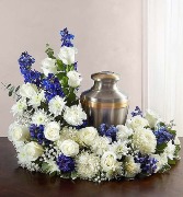 Cremation Wreath - Blue And White™ 