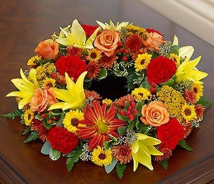 Cremation Wreath - Fall Arrangement