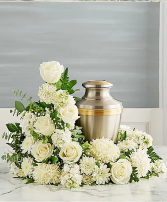 Cremation Wreath White - 00362 
