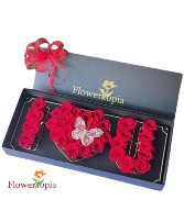 Mysterious Love Box of Fresh Roses  in Miami, Florida | FLOWERTOPIA