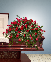 Crimsom Elegance Casket Spray
