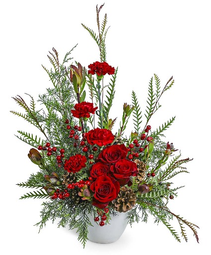 Crimson Alpine Flower Arrangement