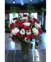 Crimson Carnations  Large Bouquet 