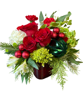 Crimson Cheer Flower Arrangement