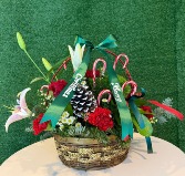Crimson Christmas Basket Christmas 