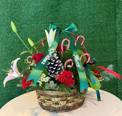 Crimson Christmas Basket Christmas 