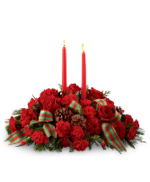 Crimson Christmas Center Piece