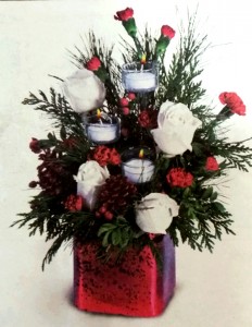 Crimson Christmas Centerpiece