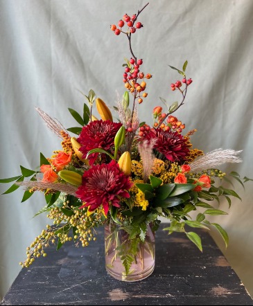 Crimson Chrysanthemums  in La Grande, OR | FITZGERALD FLOWERS