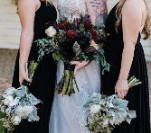Crimson & Cream Bold blooms with a touch of mystery — the perfect blend of dark romance and striking beauty.