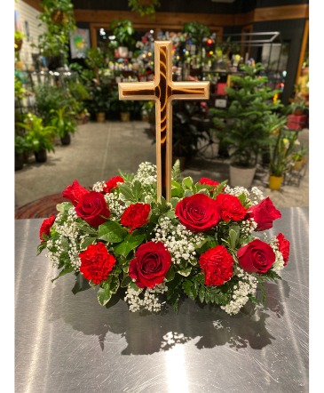 Crimson Cross  Hand-Crafted Keepsake in South Milwaukee, WI | PARKWAY FLORAL INC.