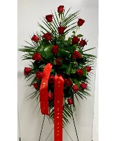 Crimson Departure Funeral Spray