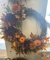 Crimson Harvest Fall Wreath