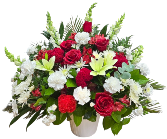 Crimson & Ivory Urn