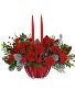 Holiday Rose Centerpiece Glass Bowl