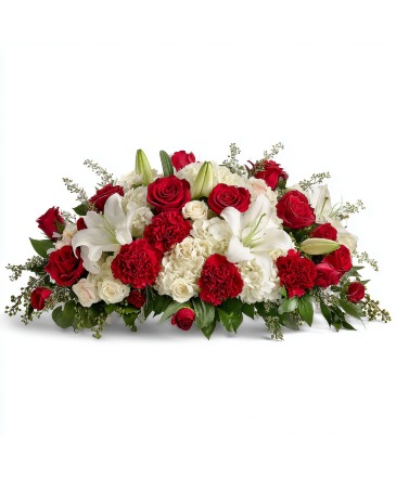Crimson Snow  Arrangement in Roswell, NM | BARRINGER'S BLOSSOM SHOP