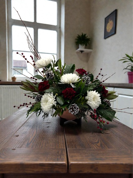 Crimson & Snow Bouquet 