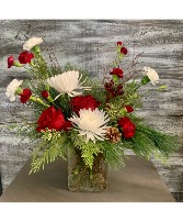Crimson Winter Garden Arrangement