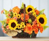 Crisp Autumn Morning Basket Of Arrangement