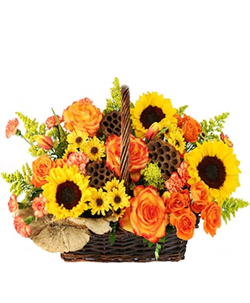 Crisp Autumn Morning Basket of Flowers in Ballston Spa, NY | Briarwood Flower & Gift Shoppe