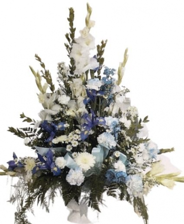 Crisp White and Blue Premium Arrangement