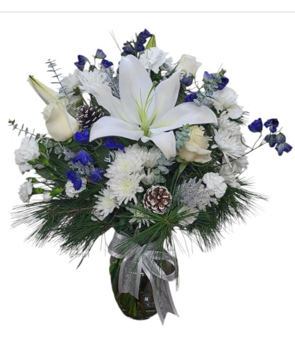 Crisp Winter Bouquet FHF-C912 Fresh Vase arrangement